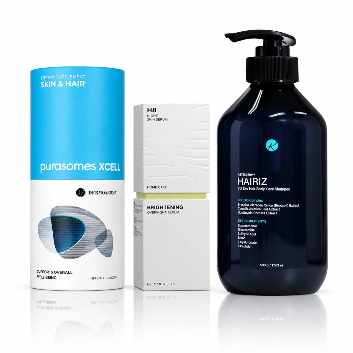 Purasomes H8, XCELL i HAIRIZ 3D paket